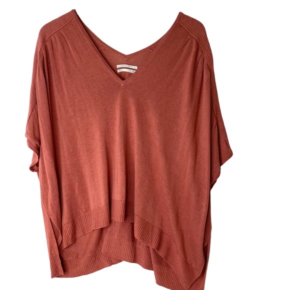 Anthropologie Women Lightweight Dolman Sweater Oversized Rust Brown Small - Picture 2 of 8
